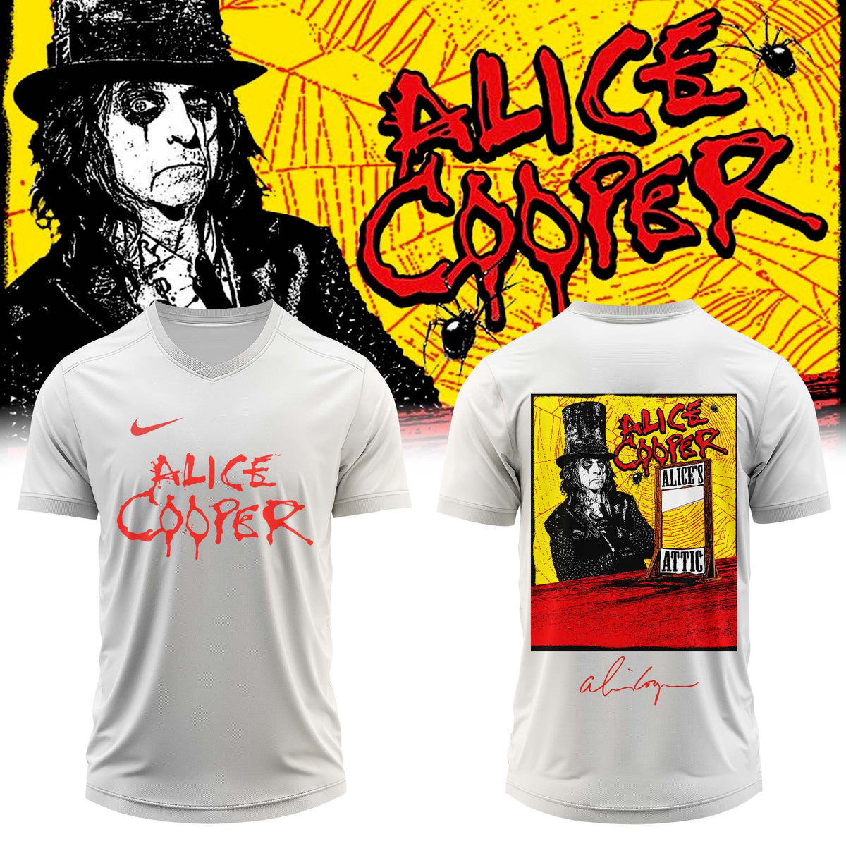 ,,.Alice Cooper “Alice’s Attic Tour” 2026 Signed – Jersey