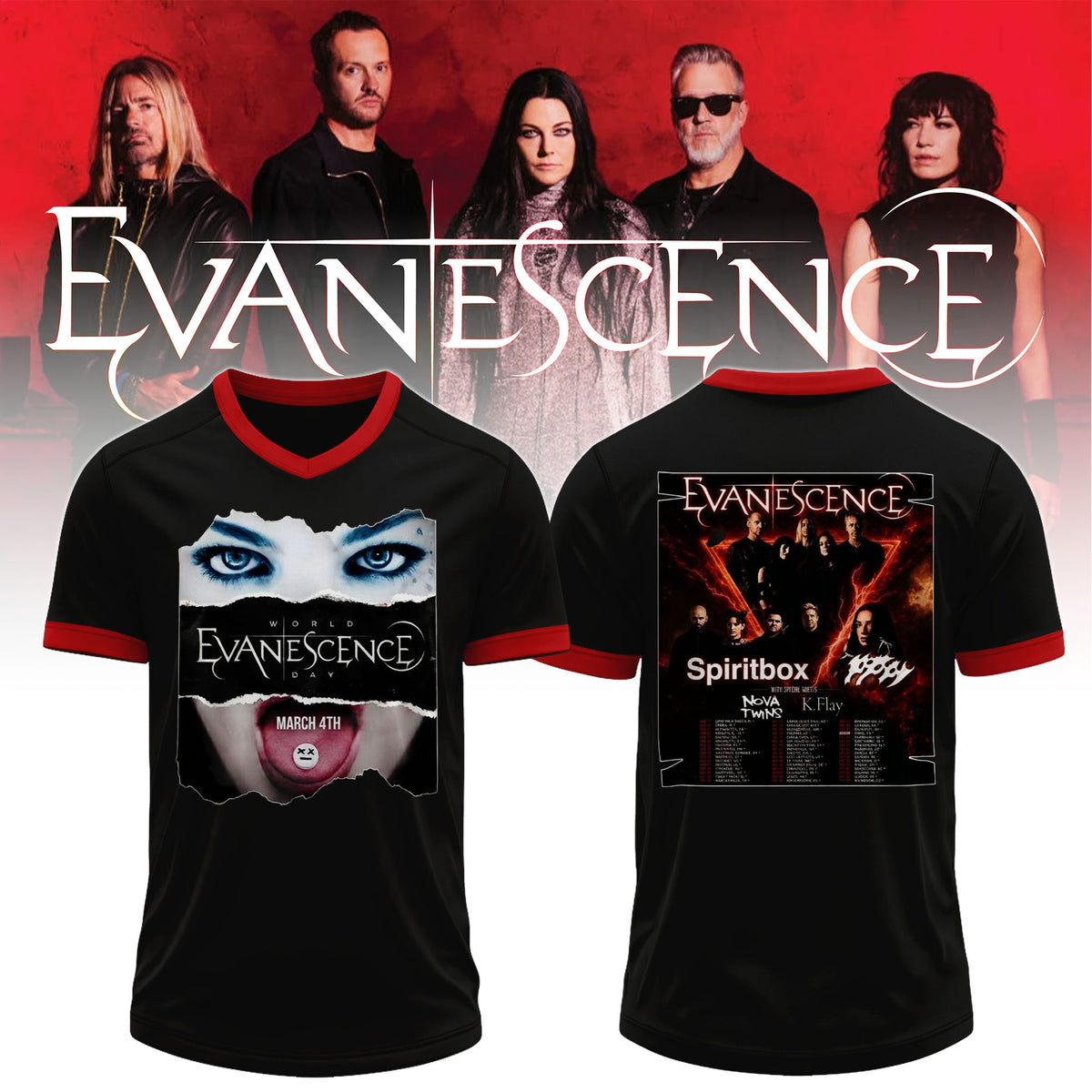 Evanescence 2026 World Tour Merch