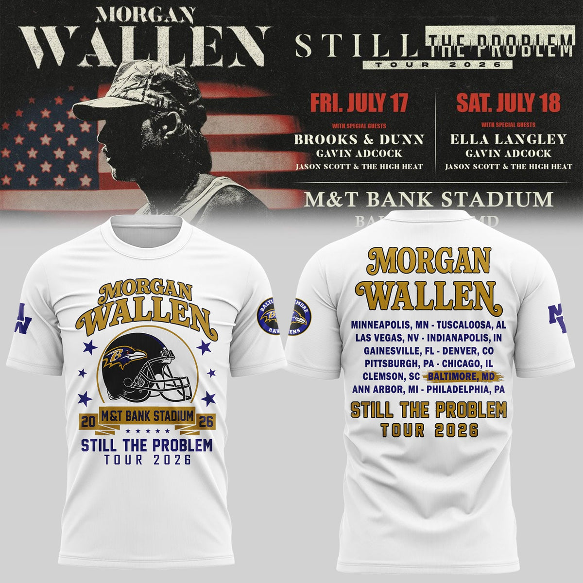 MW “Still The Problem Tour”at M&T Bank Stadium,MD Shirt-KC07182614