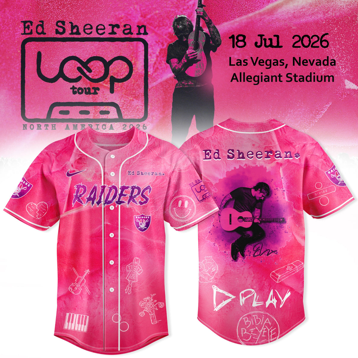 _Las Vegas Raiders x Ed Sheeran LOOP Tour 2026 Jersey Collection