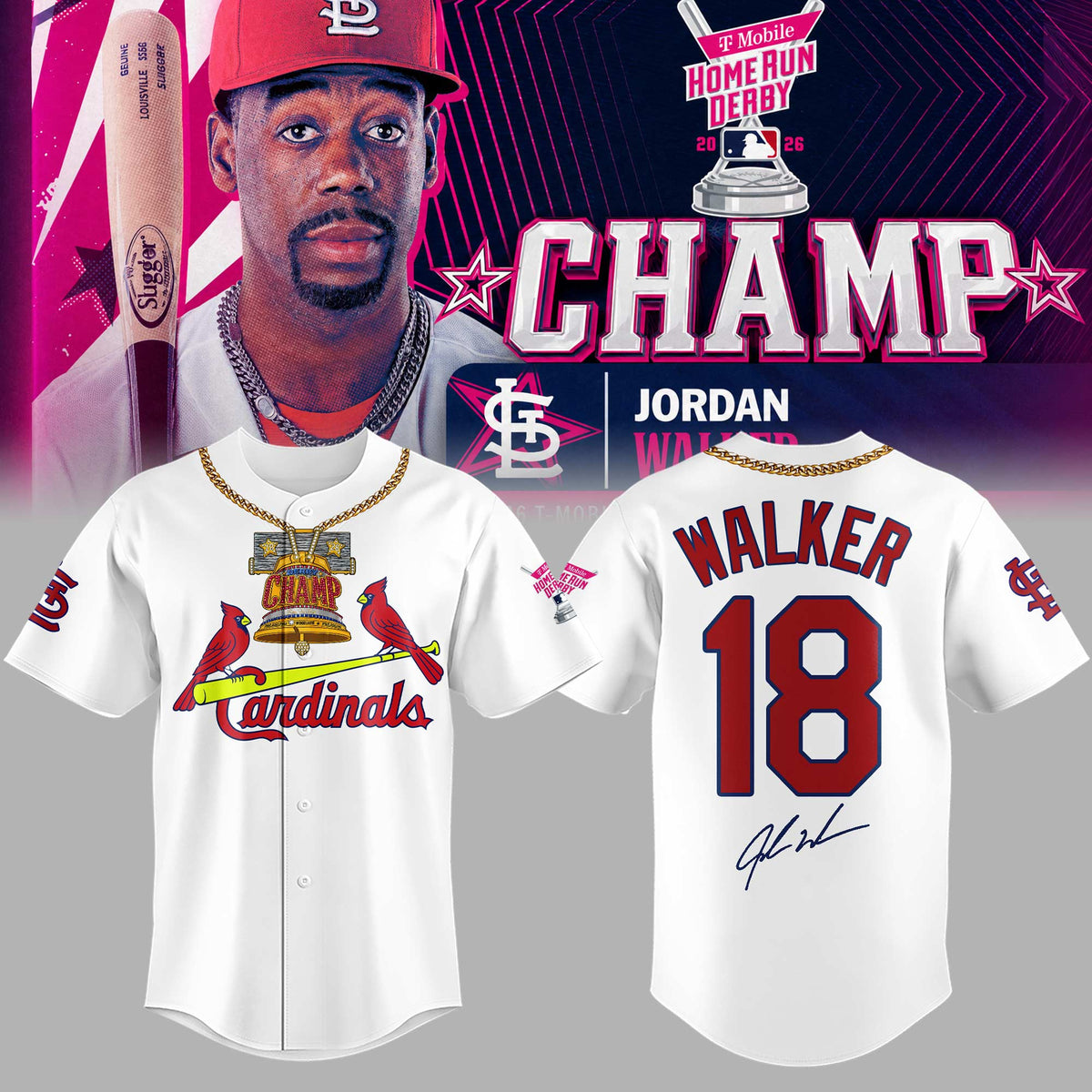 JWalk ⚾ 2026 Home Run Derby Champion 🏆🔔 Baseball Jersey