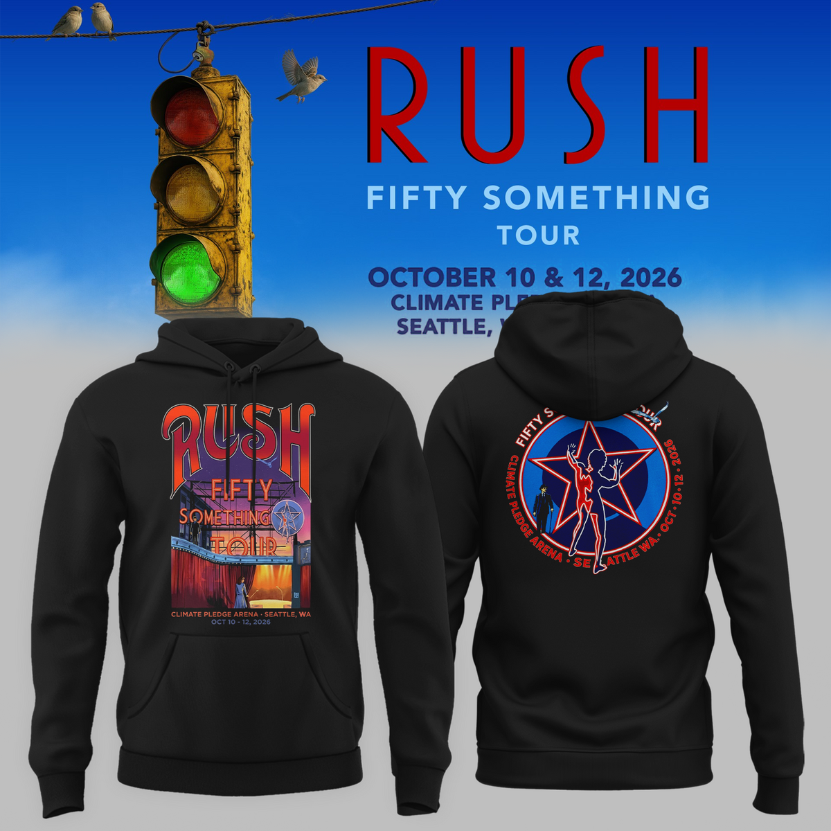 🔥 Rush “Fifty Something Tour 2026” Hoodie