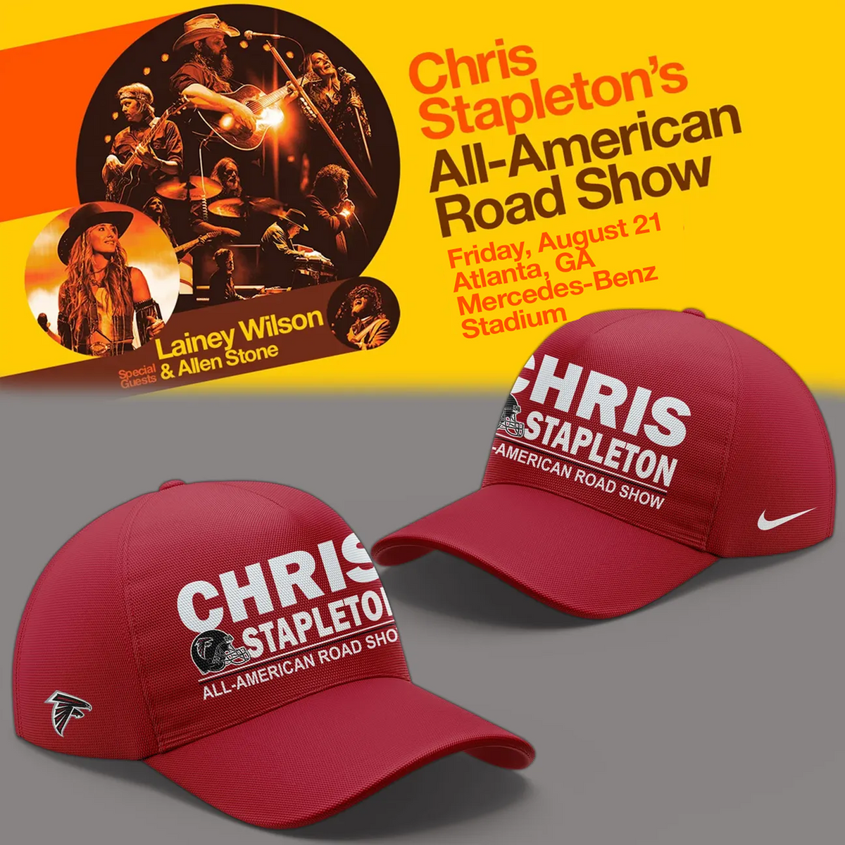 03.01. Limited Edition Chris Stapleton at Atlanta, GA - All American Road Show 2026 T-Shirt