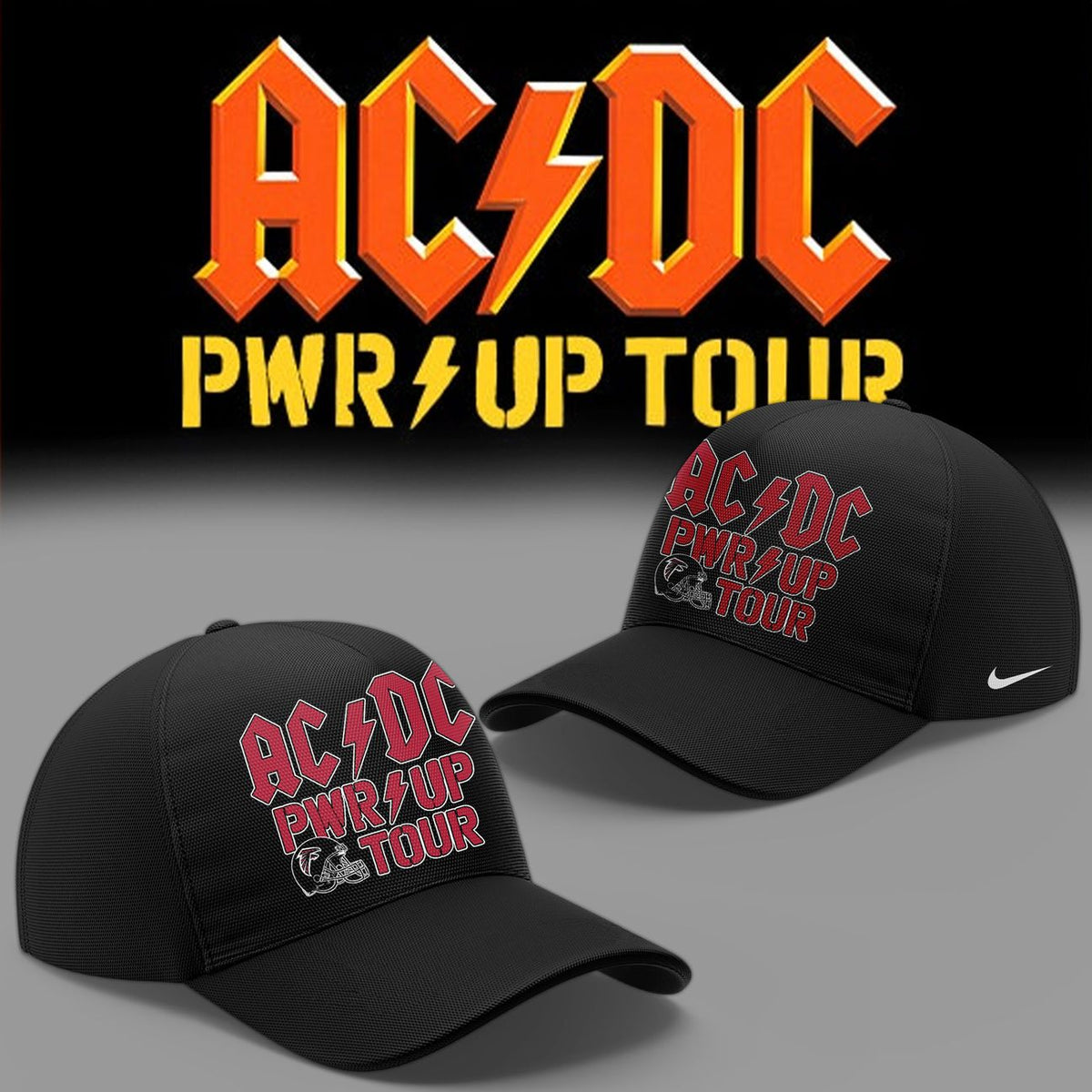02.12. Limited Edition AC/DC x Atlanta Falcons - Power Up Tour 2026 Baseball Jersey