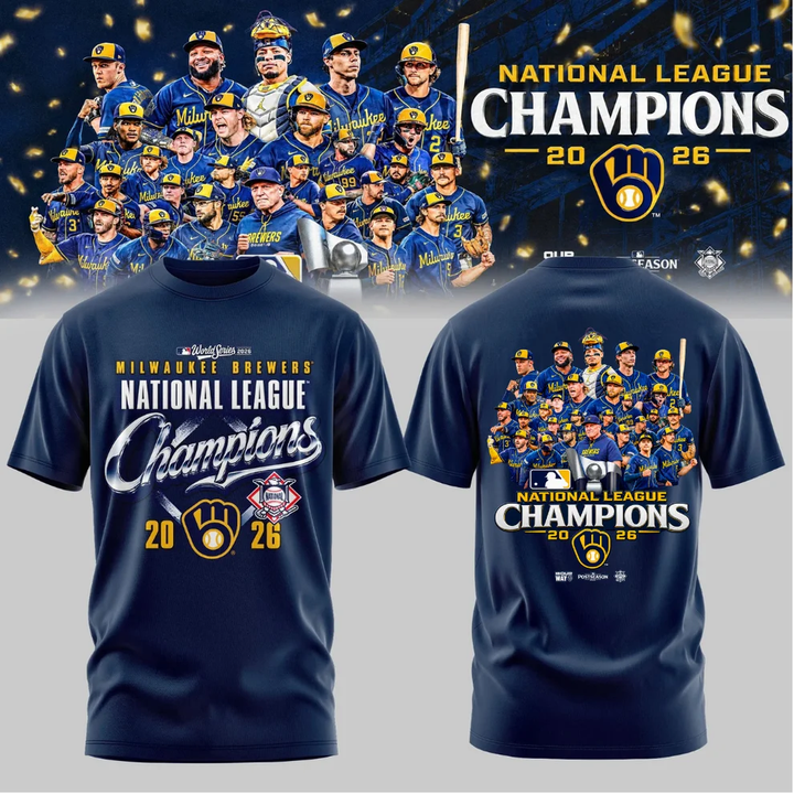 08.Milwaukee Brewers Fanatics 2026 National League Champions T-Shirt
