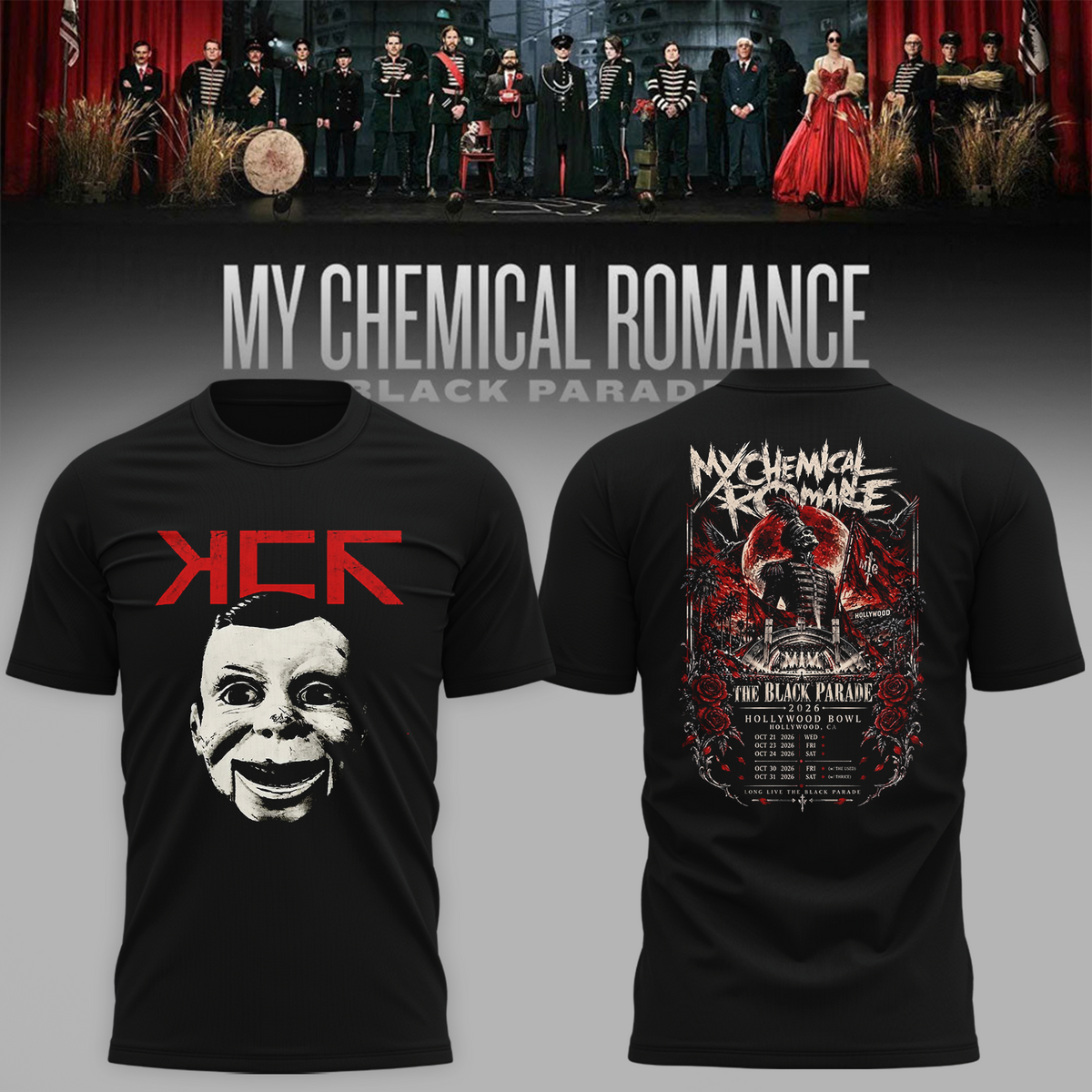 My Chemical Romance Los Angeles CA 2026 Merch Live At Hollywood Bowl October 2026
