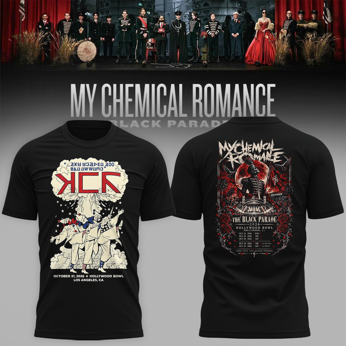 My Chemical Romance Los Angeles CA 2026 Merch Live At Hollywood Bowl October 2026