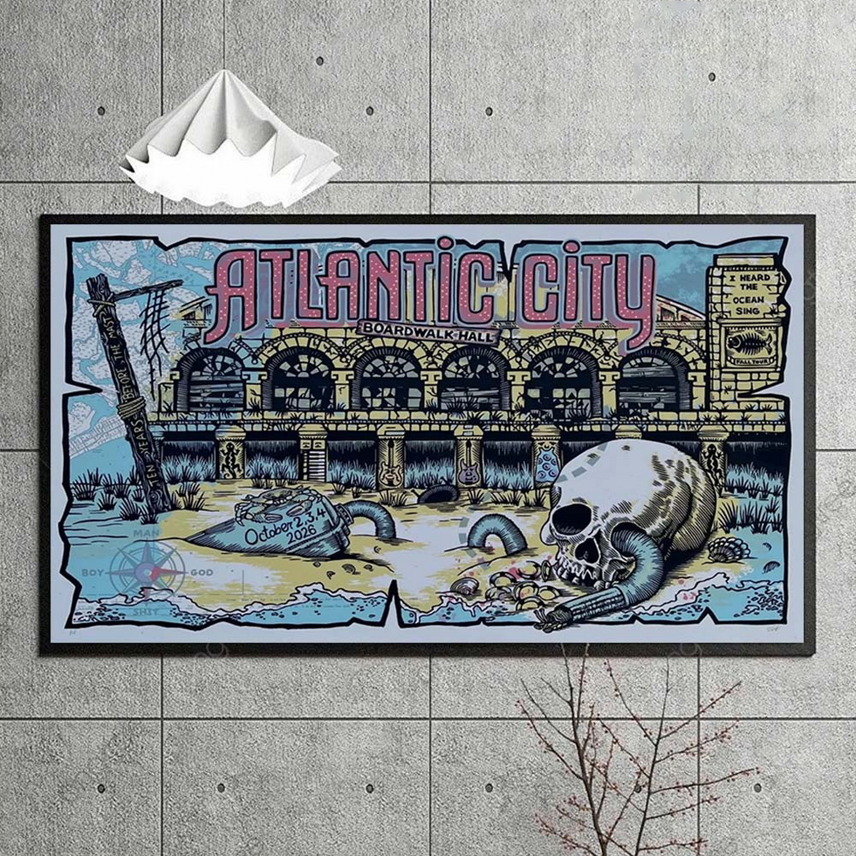 Phish Dry Goods Atlantic City NJ 2026 Limited Edition Poster Live At Boardwalk Hall On October 2 3 4 2026