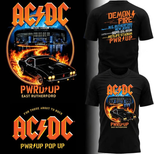 Newest Shirt AC/DC x New York Giants Event Shirt - POWER UP TOUR 2026 T-Shirt