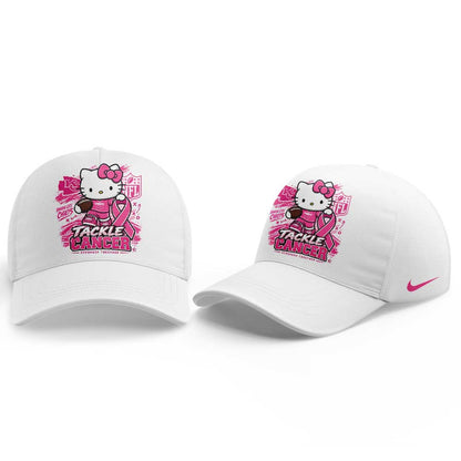 KC Chiefs Breast Cancer Awareness-Hello Kitty Tackle Cancer Together Shirt