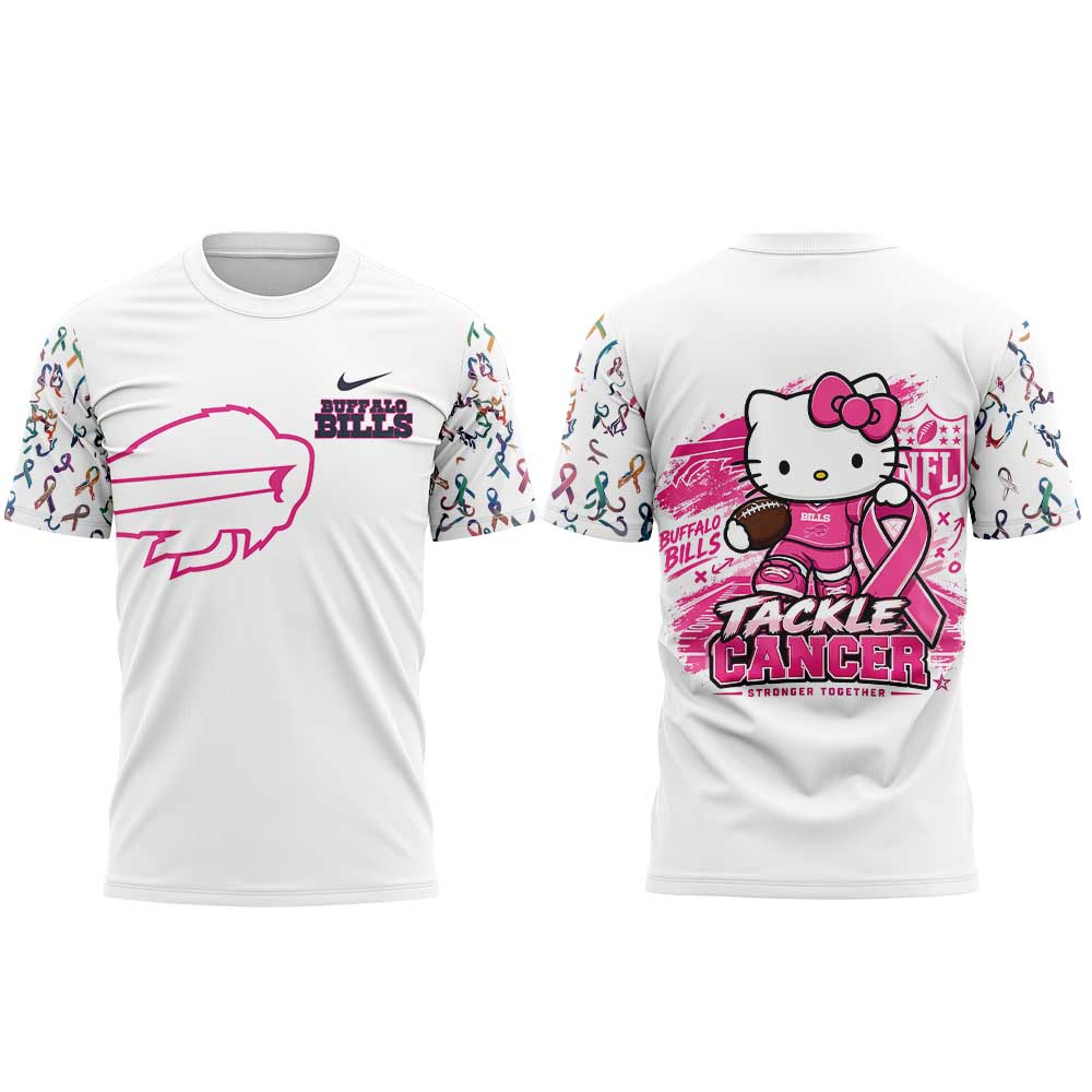 . B Bills Breast Cancer Awareness-Hello Kitty Tackle Cancer Together Shirt