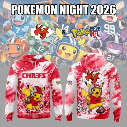 KC Chiefs Pokemon Night 2026 Limited Edition Hoodie
