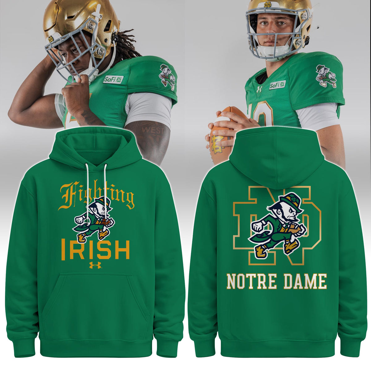 Notre Dame Kelly Green Hoodie 2026