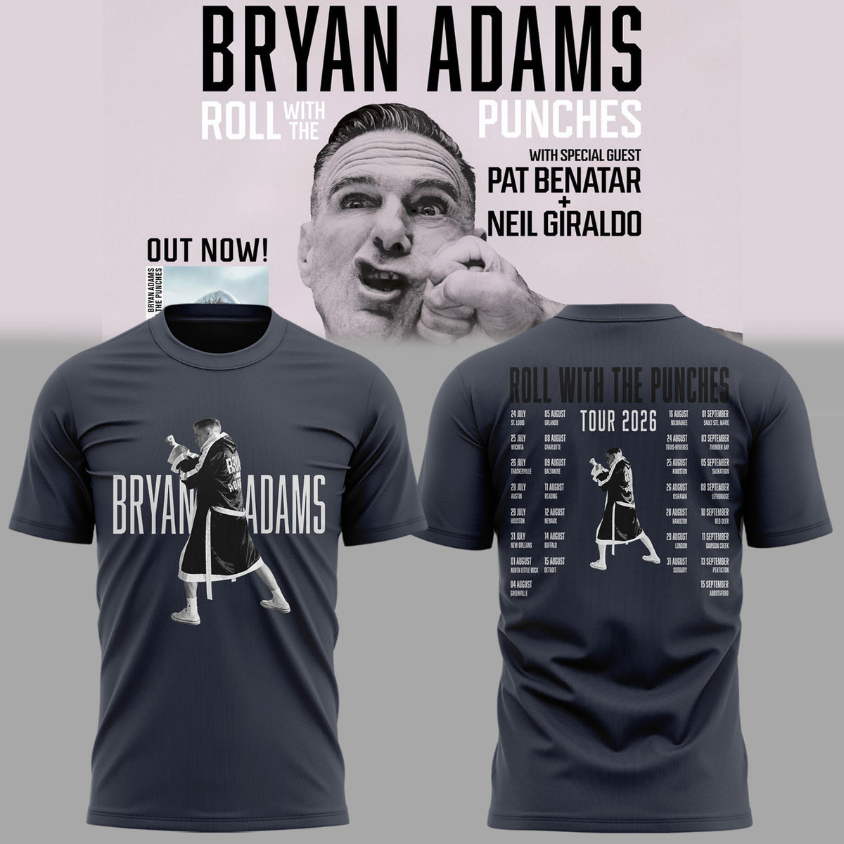 Limited Edition Roll With The Punches Tour 2026 Shirt
