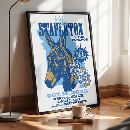 Chris Stapleton Kansas City MO 2026 Two Night Only Event Poster At Morton Amphitheater On October 14 2026 Home Decor Poster Canvas