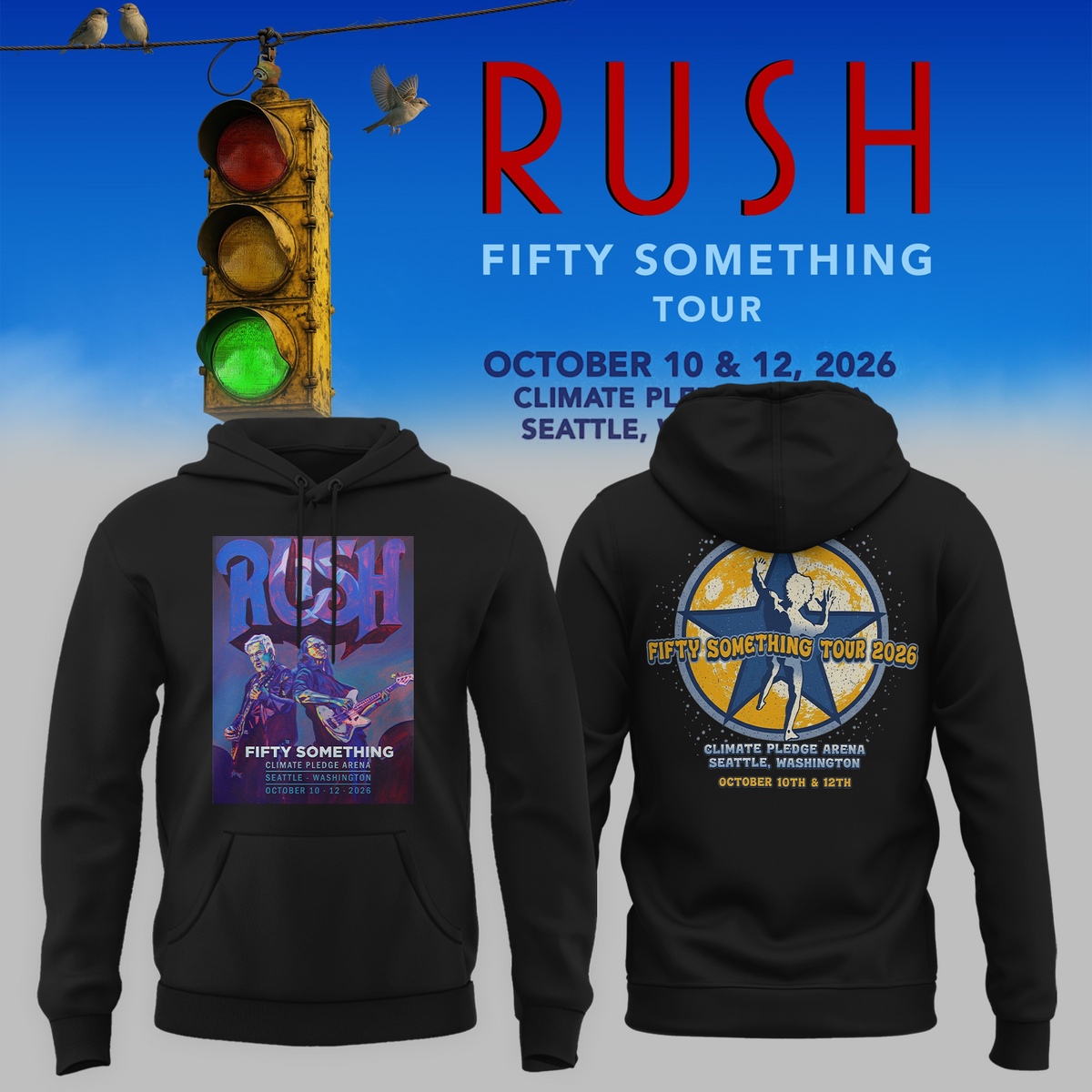 🔥 Rush “Fifty Something Tour 2026” Hoodie