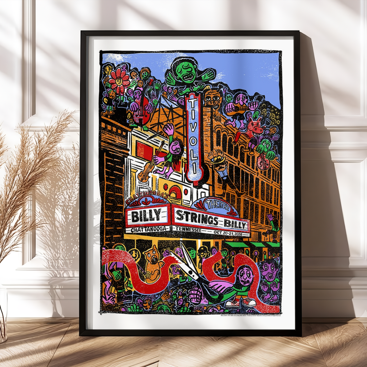 Billy Strings Chattanooga TN 2026 Event Poster At Tivoli Theatre On October 20 21 2026 Home Decor Poster