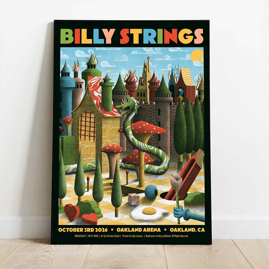 Limited Edition Billy Strings tour 2026 poster