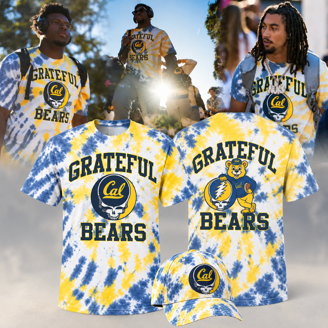 New T-Shirt Blue & Gold Cal Football x Grateful Dead