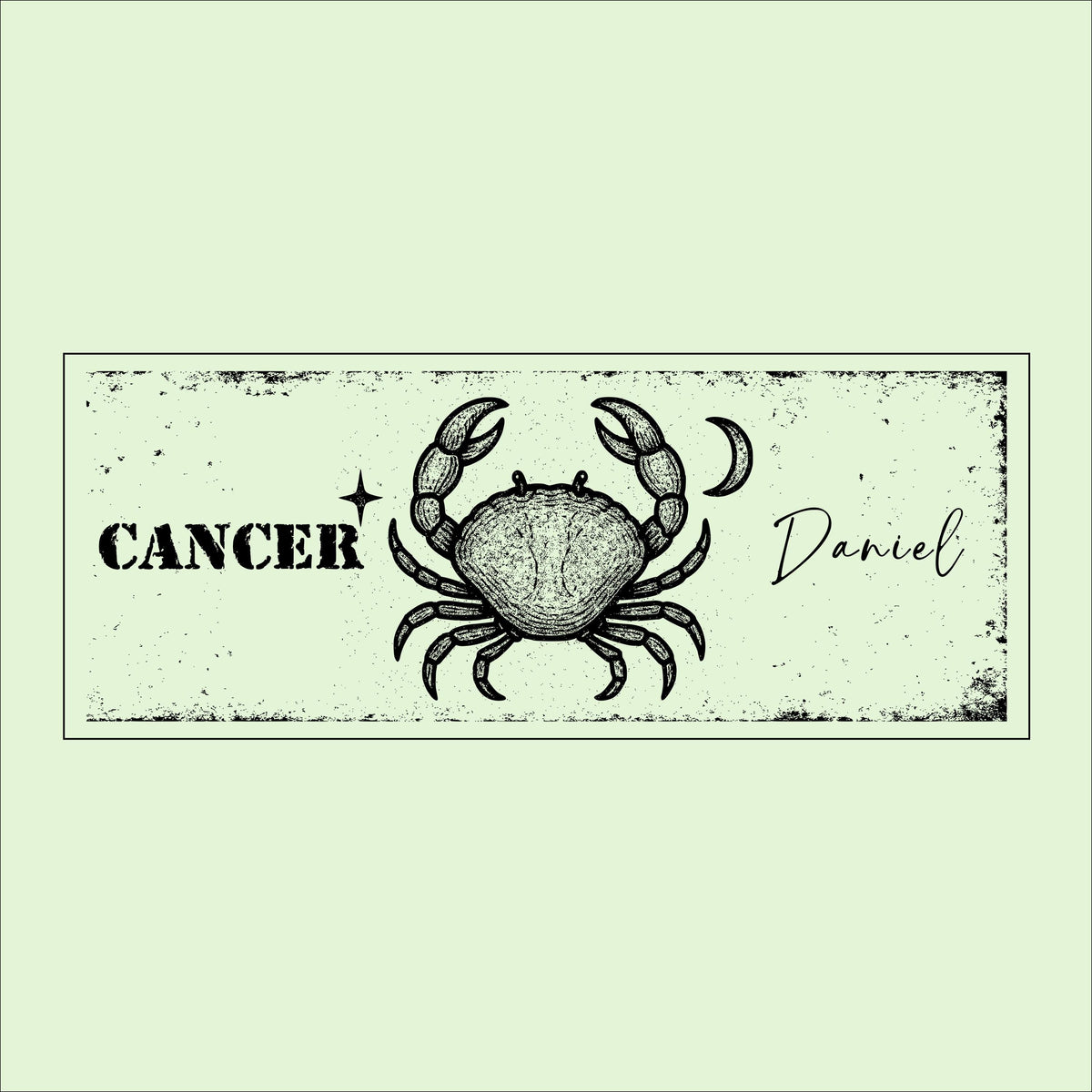 Personalized Cancer Zodiac Wooden Plaque: Rustic Astrology Wall Art