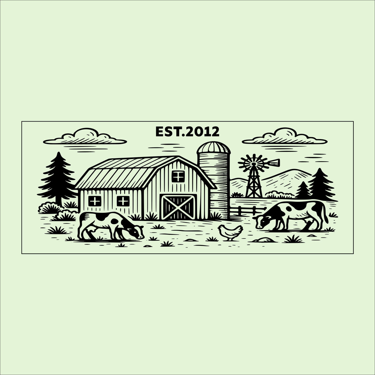 Personalized Farm Sign: Rustic Barn Decor with EST. Year