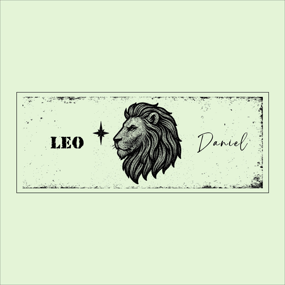 Personalized Leo Zodiac Wooden Plaque: Rustic Lion Constellation Wall Art
