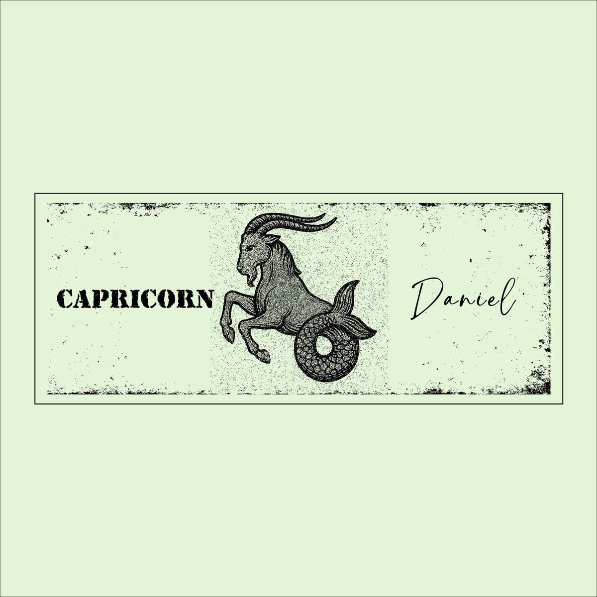 Capricorn Zodiac Sign Wooden Plaque - Personalized Name Wall Decor - Rustic Astrology Gift for Home