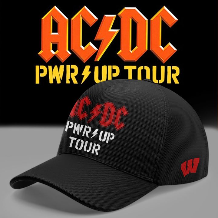 11. Exclusive Power Up Tour 2026 AC/DC x Wisconsin Badgers Football T-Shirt
