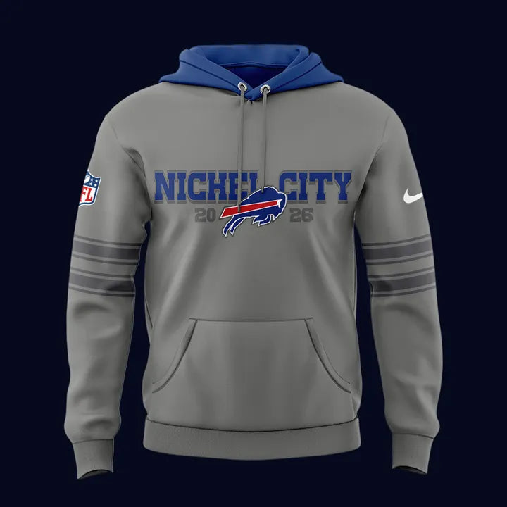 Gray Buffalo Bills Nickel City Game Hoodie