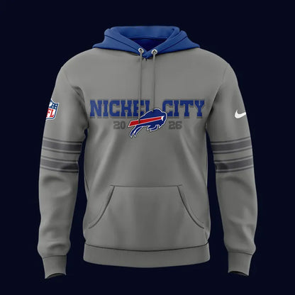 Gray Buffalo Bills Nickel City Game Hoodie