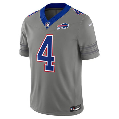 Men's James Cook III Gray Buffalo Bills Nickel City Vapor F.U.S.E. Stitched Limited Jersey