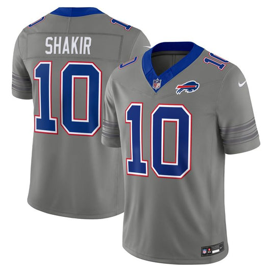 Men's Khalil Shakir Gray Buffalo Bills Nickel City Vapor F.U.S.E. Stitched Limited Jersey
