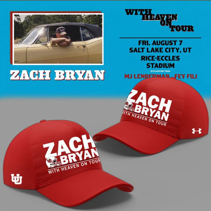 Limited Edition Zach Bryan x Utah Utes Football - With Heaven On Tour 2026 Hoodie