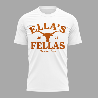 01.Limited edition Ella's Fellas x Texas Longhorns T-shirt