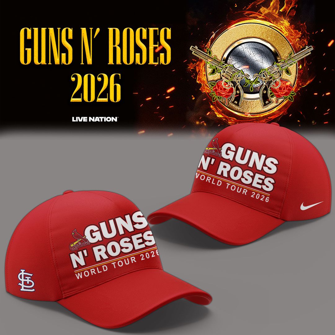 01.22. New Hoodie Guns N' Roses x St. Louis Cardinals - World Tour 2026 Hoodie