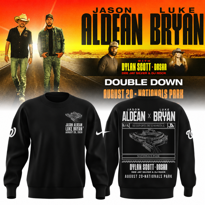 Limited Edition Washington Nationals x Jason Aldean And Luke Bryan Sweatshirt