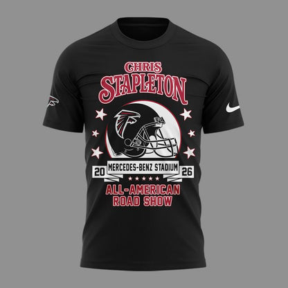 03.16. Black Shirt Chris Stapleton x Atlanta Falcons - All American Road Show 2026 T-Shirt
