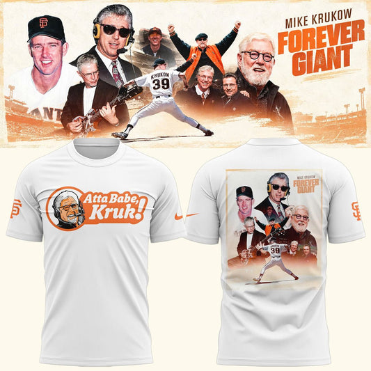 Mike Krukow "Atta Babe, Kruk!" Forever Giant T-Shirt
