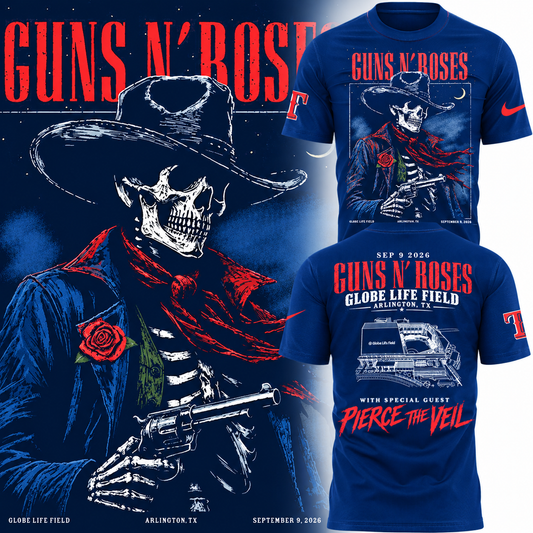 GNR x Texas Rangers Globe Life Field 2026 Tour T-Shirt
