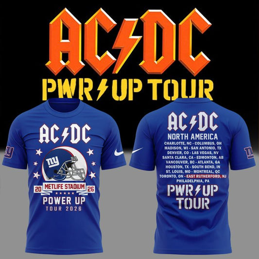 Newest Shirt AC/DC x New York Giants - POWER UP TOUR 2026 T-Shirt