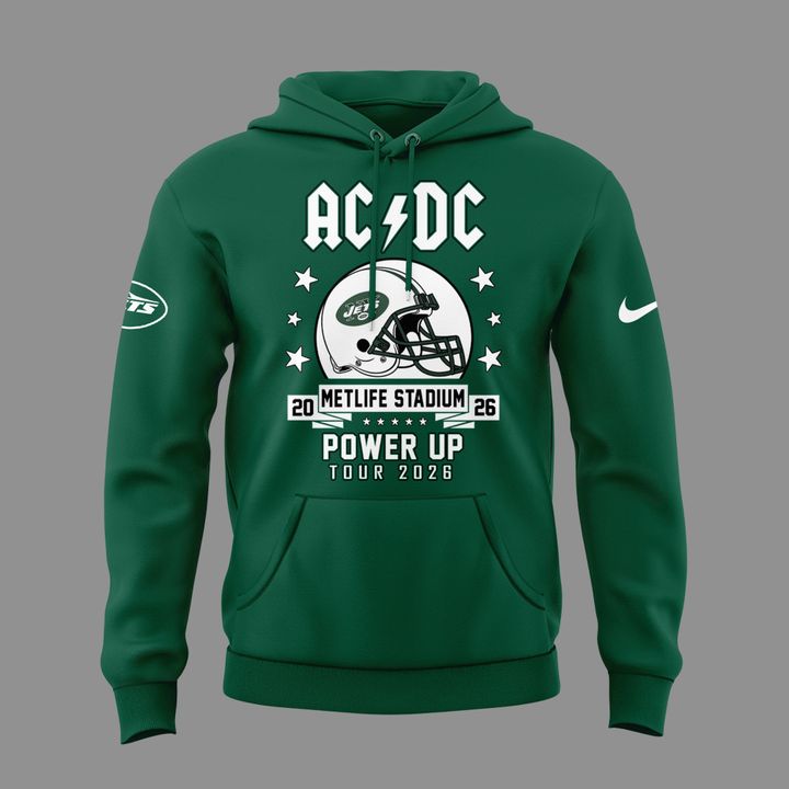 Special AC/DC x New York Jets - POWER UP TOUR 2026 Hoodie