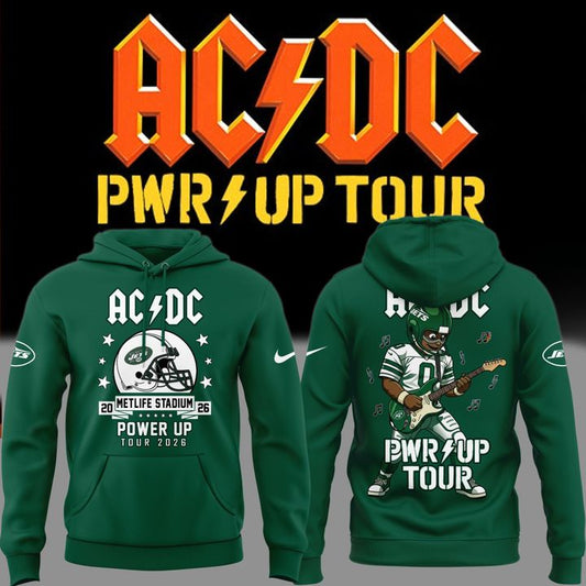Special AC/DC x New York Jets - POWER UP TOUR 2026 Hoodie