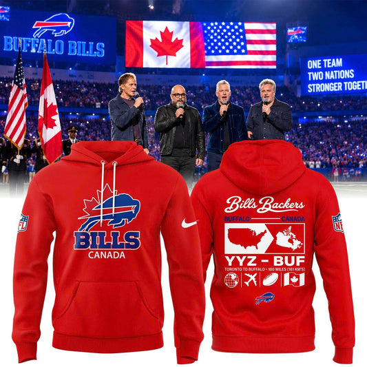 Unisex Red Buffalo Bills Canada "Bills Backers" Special Pullover Hoodie