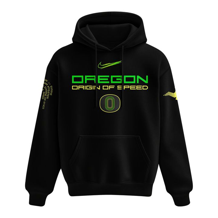 Women's Nike Black Oregon Ducks Origin of Speed Hoodie