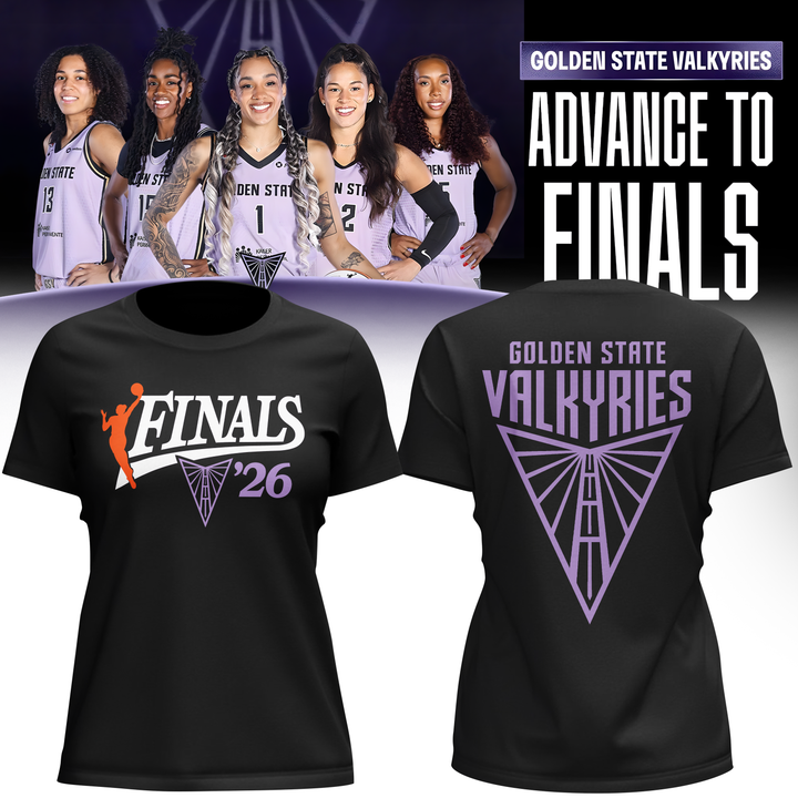 02.(Women's)Limited edition Golden State Valkyries 2026 WNBA Finals T-Shirt- Black