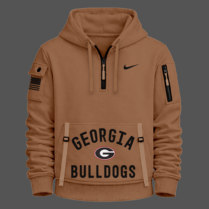 Georgia Bulldogs Nike 2026 Military Appreciation Sideline Dri-FIT Quarter Zipper Hoodie