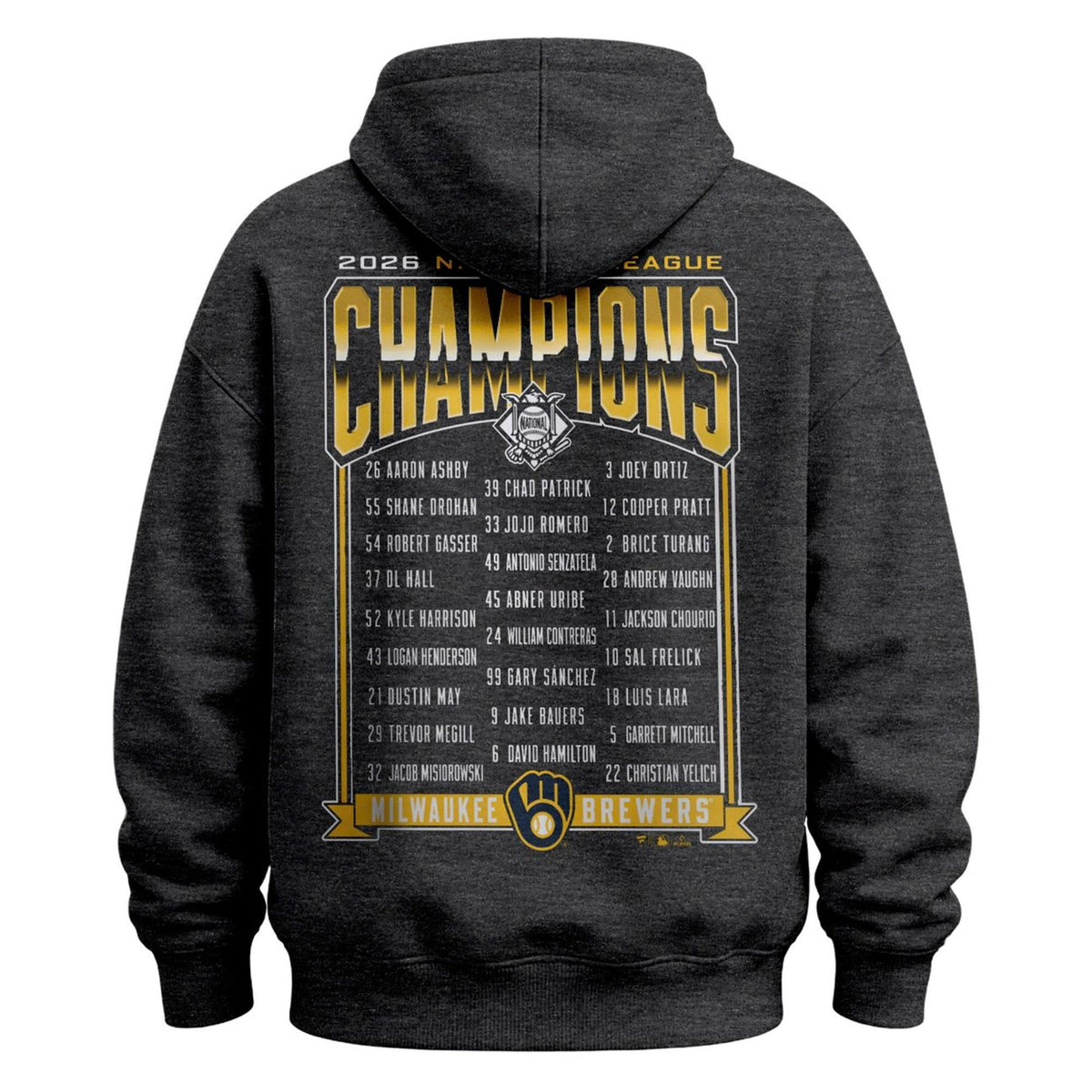 Limited Edition Hoodie Milwaukee Brewers 2026 National League Champions Locker Room