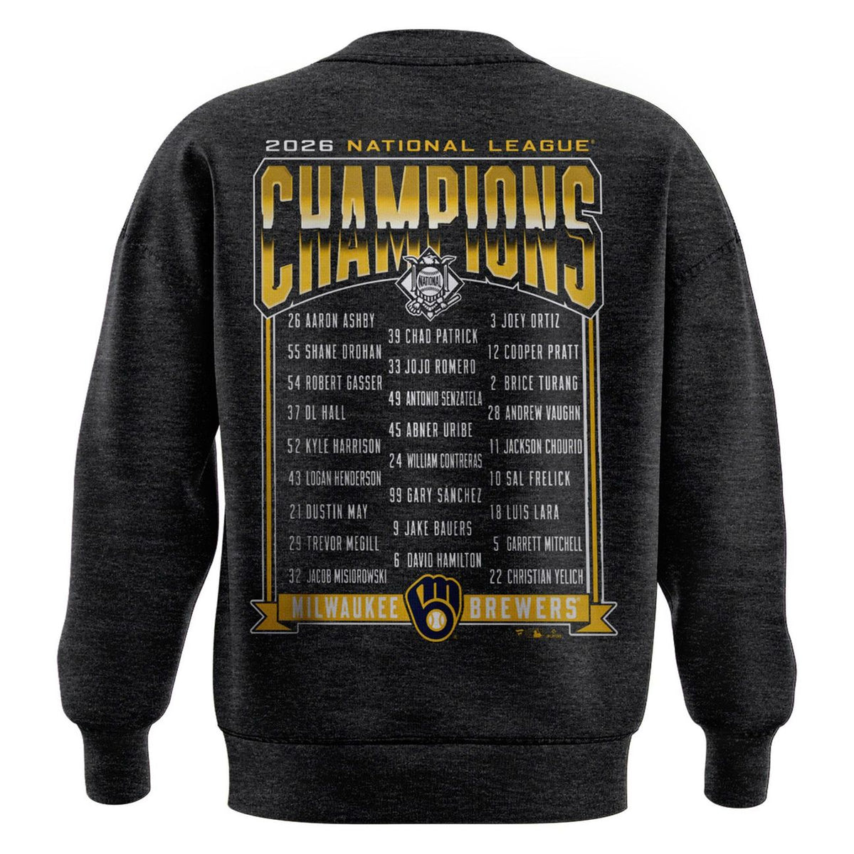 Limited Edition Sweatshirt Milwaukee Brewers 2026 National League Champions Locker Room