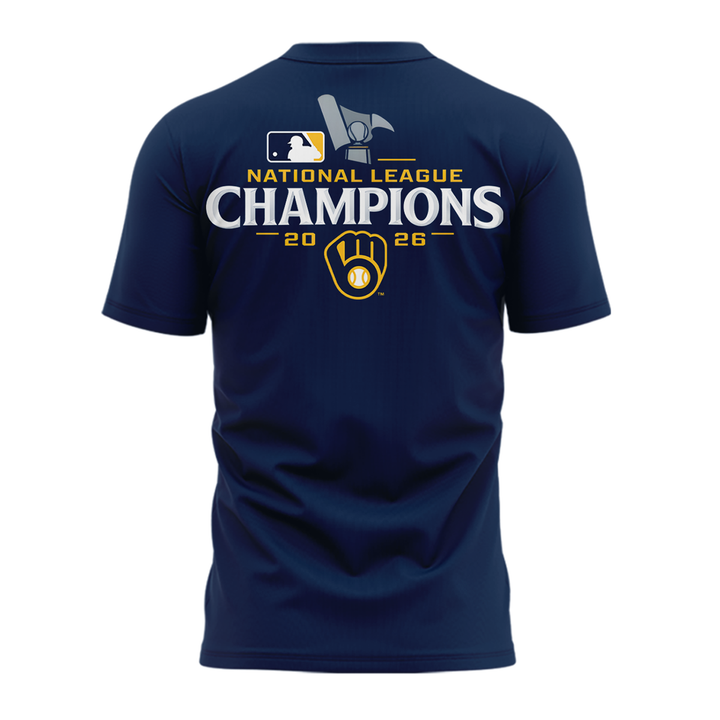 02.VIP.Milwaukee Brewers Fanatics 2026 National League Champions T-Shirt