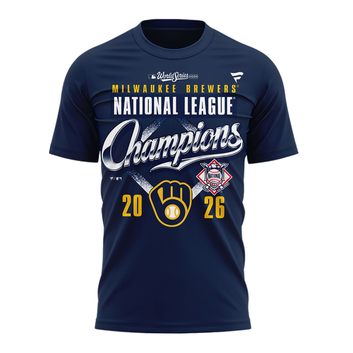 02.VIP.Milwaukee Brewers Fanatics 2026 National League Champions T-Shirt